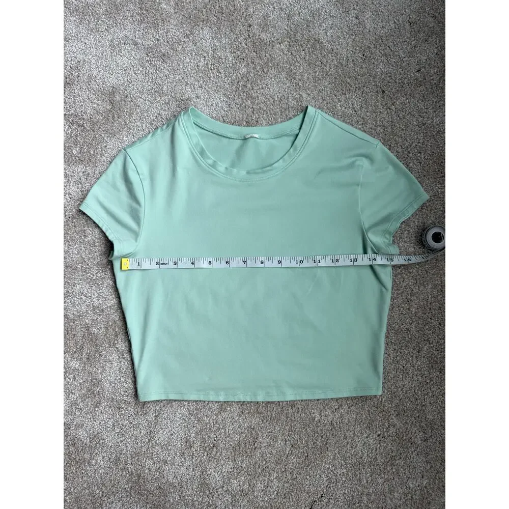 ALO Yoga Alosoft Crop Finesse Short Sleeve Top M - Picture 5 of 6